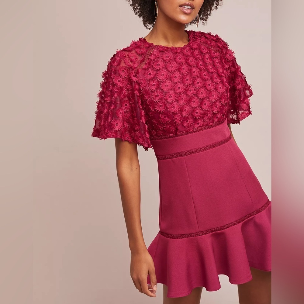 Keepsake Rosabelle Anywhere Mini Dress Raspberry - Picture 2 of 13
